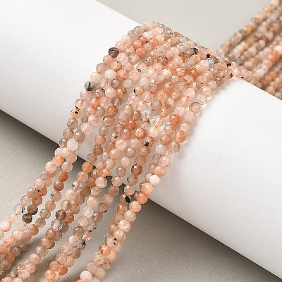 Natural Peach Moonstone Beads Strands X-G-J400-E16-02-3MM-A-1
