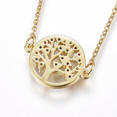 304 Stainless Steel Pendant Necklaces NJEW-L146-04-1