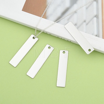 201 Stainless Steel Rectangle Stamping Blank Tag Pendants X-STAS-R064-15B-1