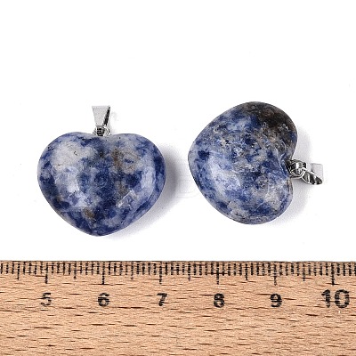 Natural Blue Spot Jasper Pendants G-N362-05P-08-1