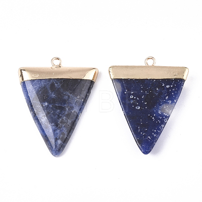 Electroplate Natural Sodalite Pendants X-G-S344-49A-1