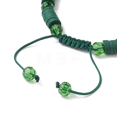 4Pcs Adjustable Handmade Polymer Clay Heishi Braided Beads Bracelet Sets BJEW-JB10966-1