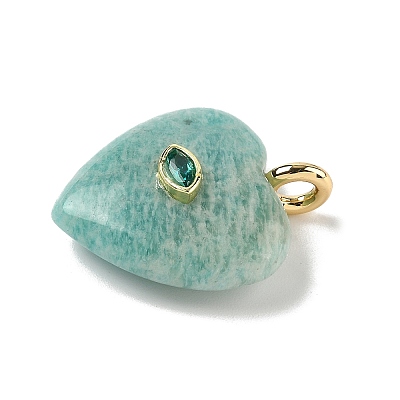 Natural Amazonite Pendants X-G-P585-03G-10-1