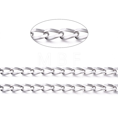 Tarnish Resistant 304 Stainless Steel Curb Chains CHS-P010-02P-1