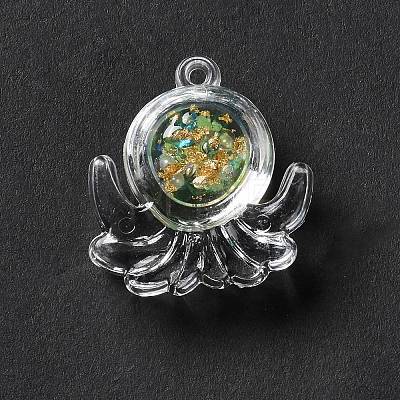 Luminous Transparent Resin Pendants RESI-K019-05-1