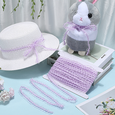 25M Nylon Elastic Pleated Lace Trim OCOR-CY0001-13D-1