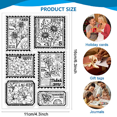 Custom PVC Plastic Clear Stamps DIY-WH0618-0070-1