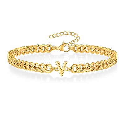 Letter 304 Stainless Steel Link Bracelets FS-WG7830E-21-1