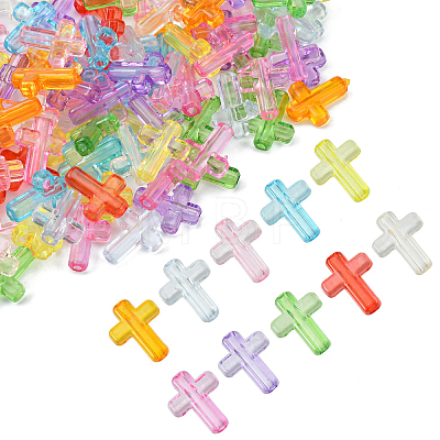 250Pcs Transparent Acrylic Beads TACR-CJ0001-54-1