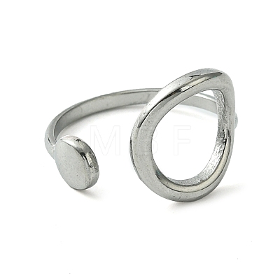 304 Stainless Steel Open Cuff Ring RJEW-L110-015P-1