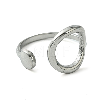 Non-Tarnish 304 Stainless Steel Open Cuff Ring RJEW-L110-015P-1