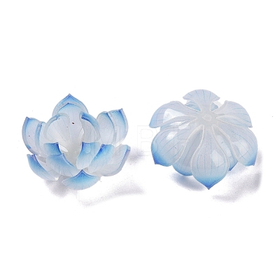 Simulation Lotus Shape Acrylic Bead Caps SACR-A008-06A-1