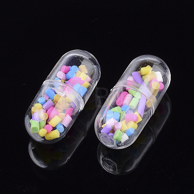 Openable Transparent Plastic Capsule Container KY-S159-03K-1