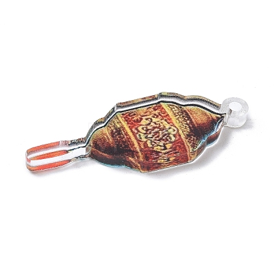 Transparent Printed Acrylic Pendants OACR-E042-01D-1