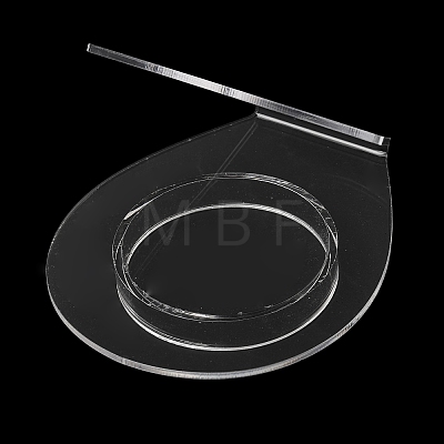 Clear Acrylic Slant Back Single Bracelet Bangle Display Stands BDIS-C003-01C-1
