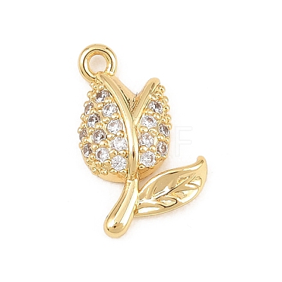 Valentine's Day Brass Micro Pave Clear Cubic Zirconia Pendants KK-D225-12G-1