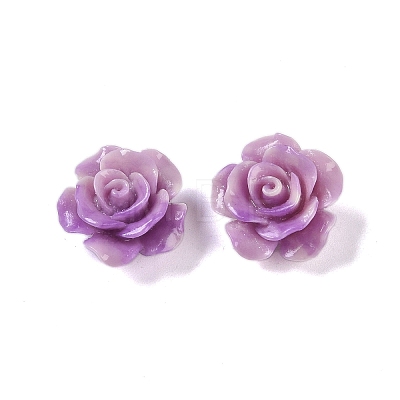 Synthetic Coral 3D Flower Rose Beads CORA-A005-14mm-27-1