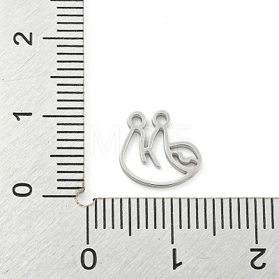 Non-Tarnish 304 Stainless Steel Charms STAS-Z076-02P-1