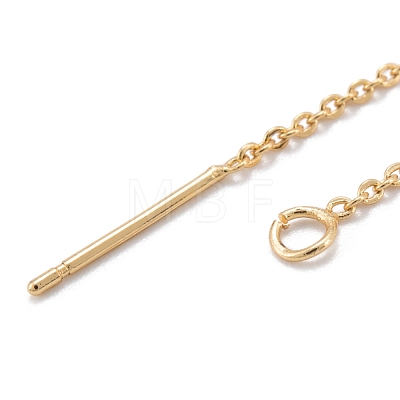 Brass Stud Earring Findings KK-K251-03G-1