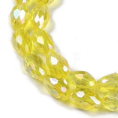 Transparent Electroplate Glass Beads Strands EGLA-N013-T8mm-B26-1