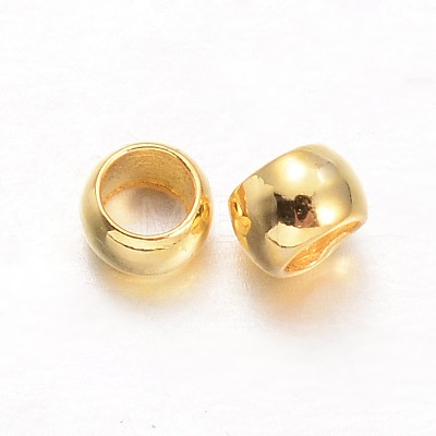 Rondelle Brass Crimp Beads LS-X-KK-L134-32G-1