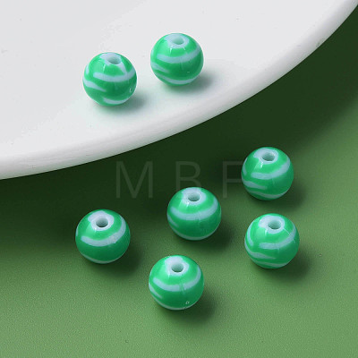 Opaque Striped Acrylic Beads MACR-S373-27D-07-1