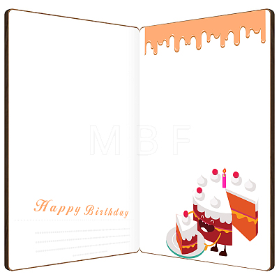 MDF Greeting Card & Paper Envelope with Bowknot AJEW-WH0203-007-1