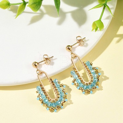 3 Pairs 3 Colors 304 Stainless Steel Dangle Stud Earring Sets for Women EJEW-MZ00756-1
