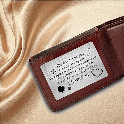 Rectangle 201 Stainless Steel Custom Blank Thermal Transfer Wallet Card DIY-WH0252-011-1