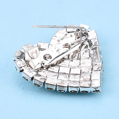 Crystal Rhinestone Heart Lapel Pin JEWB-T002-36S-1