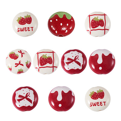 Christmas Opaque Acrylic Beads SACR-TAC0015-01M-1
