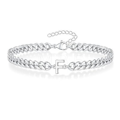 Letter 304 Stainless Steel Link Bracelets FS-WG7830E-30-1