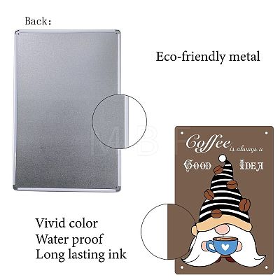 Rectangle Metal Iron Sign Poster AJEW-WH0157-375-1