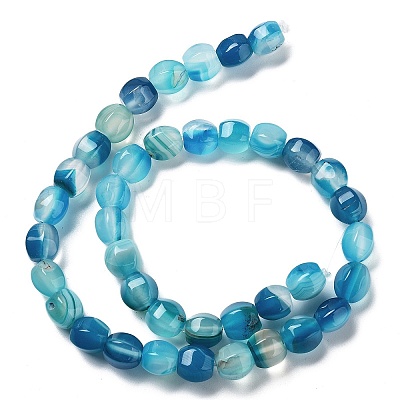 Natural Banded Agate Beads Strands G-G172-02C-1