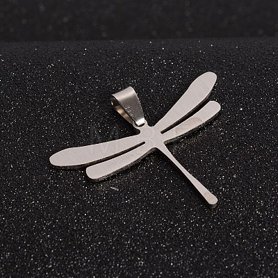 Tarnish Resistant Boy Jewelry Original Color 201 Stainless Steel Dragonfly Pendants STAS-I032-210-1