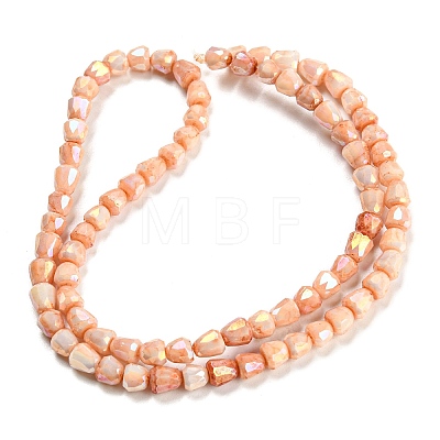 Electroplate Glass Beads Strand GLAA-G088-03-01D-1