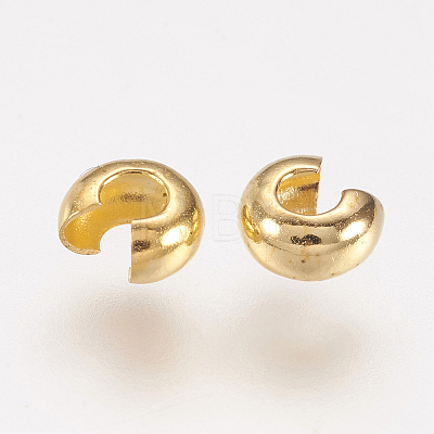 Brass Crimp Beads Covers LS-EC266-1G-1