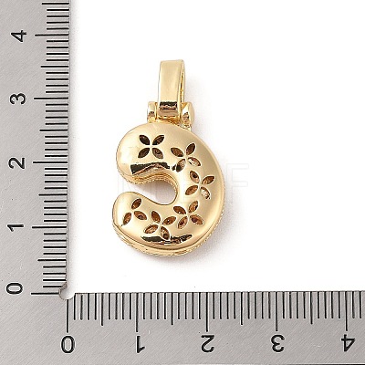 Brass Micro Pave Cubic Zirconia Pendants ZIRC-P121-01G-C-1