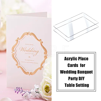 DICOSMETIC 120Pcs 2 Style Transparent Acrylic Blank Place Cards AJEW-DC0001-28-1