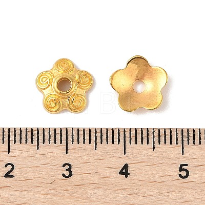 Tibetan Style Alloy Bead Caps TIBEB-EA478Y-G-LF-1