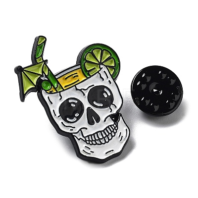 Halloween Skull Enamel Pins JEWB-H014-03EB-02-1