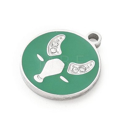 Twelve Constellations 304 Stainless Steel Enamel Pendants SA-CBAAE04-01P-02-1