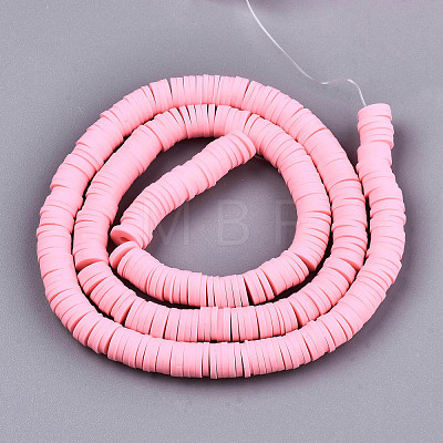 Handmade Polymer Clay Beads Strands CLAY-R089-6mm-069-1