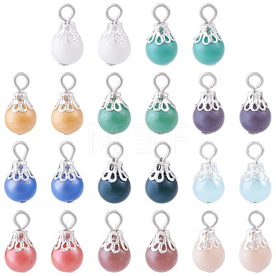 110Pcs 11 Colors Electroplate Glass Pendants PALLOY-TAC0309-1
