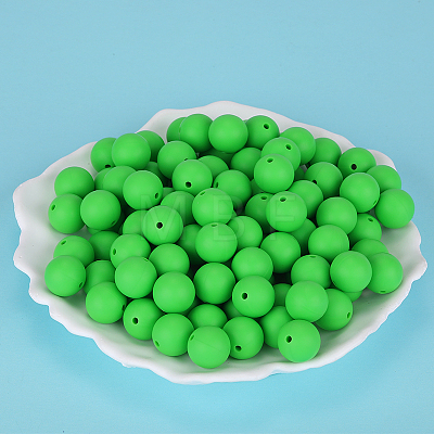 Round Silicone Focal Beads SI-JX0046A-48-1