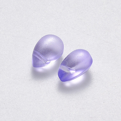 Transparent Spray Painted Glass Charms GLAA-R211-03-B08-1