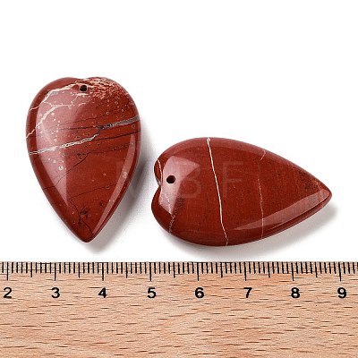 Natural Red Jasper Pendants G-D087-02I-1