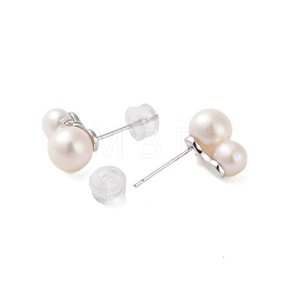 925 Sterling Silver Studs Earring EJEW-H002-18P-1