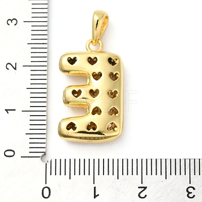 Brass Micro Pave Cubic Zirconia Pendants KK-E061-03G-05-1