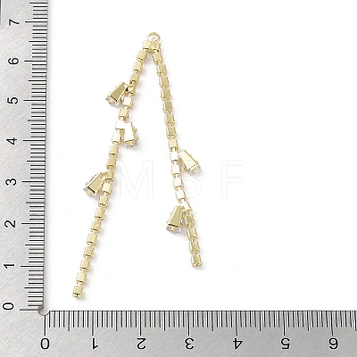 Brass Micro Pave Cubic Zirconia Big Pendants KK-C040-05G-1